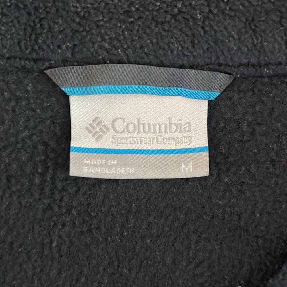 Columbia Black & Gray Two Toned 1/4 Zip Fleece Pullover, Men’s Size Medium - Picture 4 of 8
